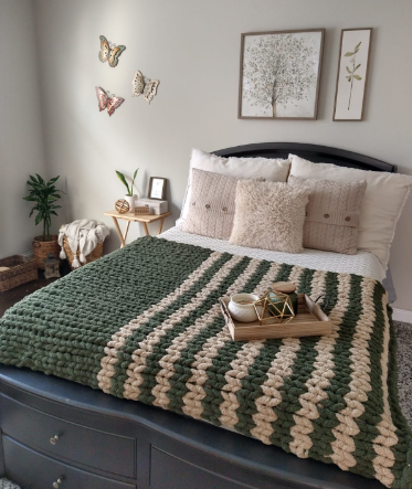 Natural Button Knit Throw PilloW