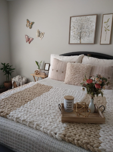 beige Throw Pillow COVER