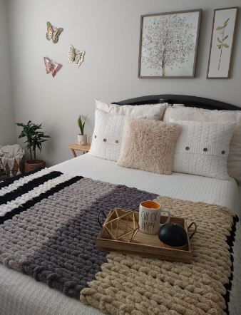 Ivory Button Knit Throw Pillows