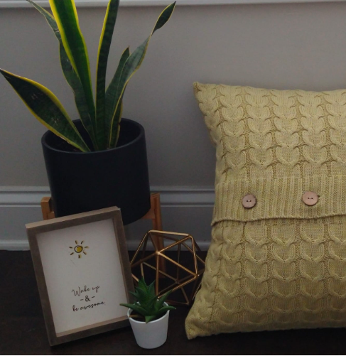 LOVELY GREEN THROW PILLOW