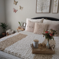 beige Throw Pillow COVER